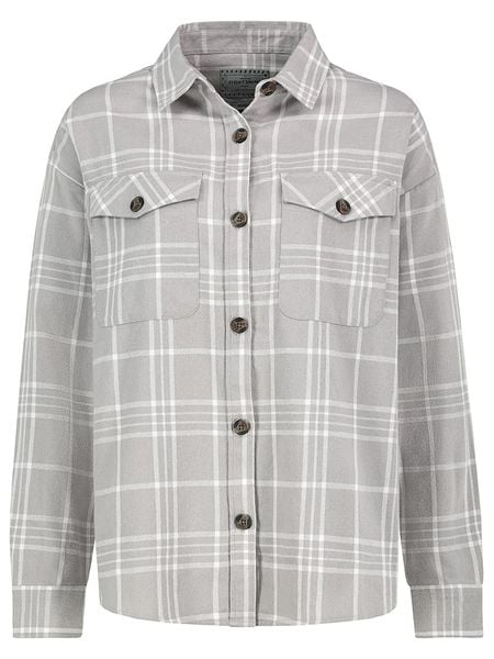 Eight2Nine Koszula w kolorze szaro-białym rozmiar: L. Szare koszule damskie Eight2Nine, l, bez wzorów, z bawełny, bez kołnierzyka, bez ramiączek. Za 86.99 zł.