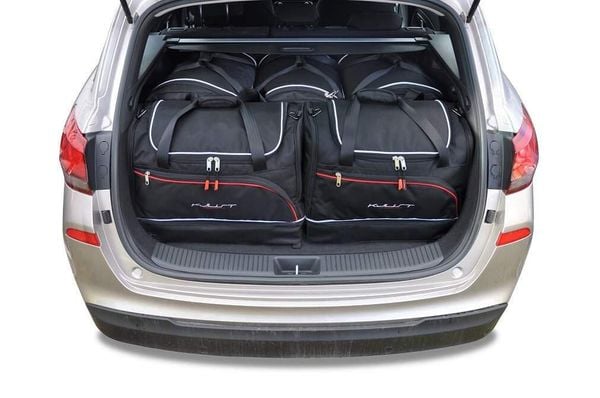 Torby Do Bagażnika Hyundai I30 Wagon 2017+ 5Szt Kjust. Czarne torby podróżne KJUST, bez wzorów, z kauczuku. Za 1,558.00 zł.