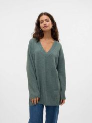 Vero Moda Sweter w kolorze zielonoszarym rozmiar: S. Szare swetry klasyczne damskie Vero Moda, s, bez kołnierzyka. Za 98.95 zł.