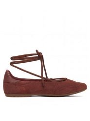 Patrizia Pepe Baleriny 8Z0123/L152-B882 Brązowy. Brązowe balerinki damskie Patrizia Pepe, bez wzorów, ze skóry. Za 919.99 zł.