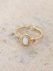 Atelier MIU Pozłacany pierścionek rozmiar: onesize. Żółte pierścionki damskie atelier MIU, z cyrkonią, pozłacane. Za 39.99 zł.