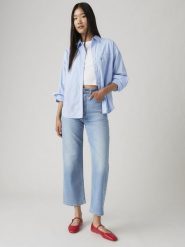 Levi's Dżinsy - Straight fit - w kolorze błękitnym rozmiar: W31/L29. Niebieskie jeansy damskie Levi's, z podwyższonym stanem. Za 226.95 zł.
