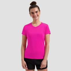 Funkcjonalna koszulka damska Rogelli PROMOTION LADY. Czerwone koszulki sportowe damskie Rogelli, xl, bez wzorów, bez ramiączek. Za 49.00 zł.