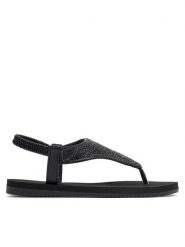 Clara Barson Sandały BRYONY WSS20835-01 Czarny. Czarne sandały damskie Clara Barson, bez wzorów, z syntetyku, bez obcasa, na płaskiej podeszwie, bez zapięcia. Za 99.99 zł.