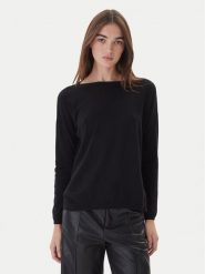 Kontatto Sweter 3M0800C Czarny Regular Fit. Czarne swetry klasyczne damskie Kontatto, m, z syntetyku, bez kołnierzyka. Za 259.99 zł.