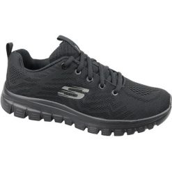 Adidasy Skechers Get Connected, Kobiety. Czarne obuwie sportowe damskie Skechers, z materiału, bez zapięcia, trekkingowe. Za 405.00 zł.