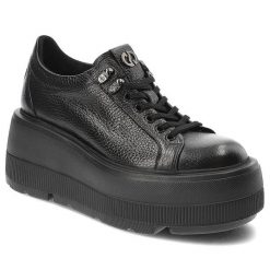 Czarne Sneakersy Carinii Modne Buty Damskie. Czarne obuwie sportowe damskie Carinii, na wiosnę, ze skóry, bez zapięcia. Za 509.00 zł.