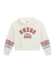 Guess Bluza J6RQ11 KCAY2 Écru Regular Fit. Białe bluzy dziewczęce Guess, z aplikacjami, z syntetyku, bez ramiączek, bez kaptura. Za 255.99 zł.