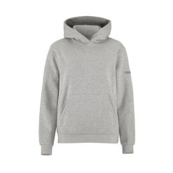 Bluza damska z kapturem Craft Community 2.0. Szare bluzy damskie Craft, l, bez wzorów, z materiału, z kapturem. Za 279.30 zł.