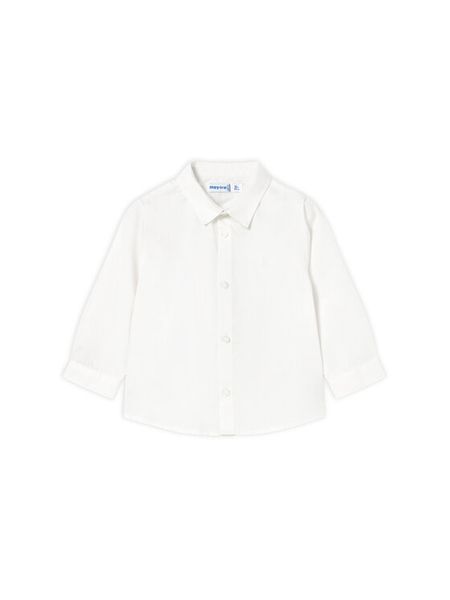 Mayoral Koszula 124 Biały Regular Fit. Białe koszule chłopięce Mayoral, bez wzorów, z bawełny, bez kołnierzyka, bez ramiączek. Za 79.99 zł.