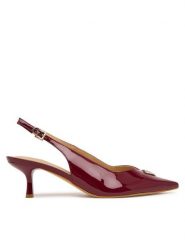 Guess Czółenka FLTYNN PAF05 Bordowy. Czerwone czółenka damskie Guess, z aplikacjami, ze skóry, bez obcasa. Za 544.99 zł.