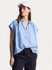 Polo Ralph Lauren Koszula 211935131003 Niebieski Relaxed Fit. Niebieskie koszule damskie Polo Ralph Lauren, xl, bez wzorów, ze lnu, bez kołnierzyka, bez ramiączek. Za 529.99 zł.