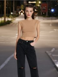 Jeansy mom - czarny. Czarne jeansy damskie Sinsay. Za 69.99 zł.