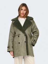 ONLY Płaszcz przejściowy w kolorze khaki rozmiar: L. Brązowe płaszcze damskie Only, l, bez wzorów, z futra, bez kaptura. Za 144.92 zł.