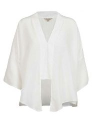 Herrlicher Bluzka "Lorelle" w kolorze kremowym rozmiar: S. Brązowe bluzki damskie Herrlicher, s, bez wzorów, z asymetrycznym kołnierzem, bez ramiączek. Za 101.94 zł.