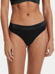 Calvin Klein Underwear Stringi LV00QF8826 Czarny. Czarne stringi Calvin Klein Underwear, bez wzorów, z bawełny. Za 99.99 zł.