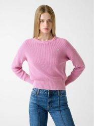 Guess Jeans Sweter 180586 Różowy Classic Fit. Czerwone swetry klasyczne damskie Guess Jeans, xxl, z jeansu, bez kołnierzyka. Za 389.00 zł.