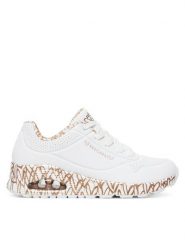 Skechers Sneakersy Uno 155506/WTRG Biały. Białe obuwie sportowe damskie Skechers, ze skóry, bez zapięcia. Za 289.99 zł.