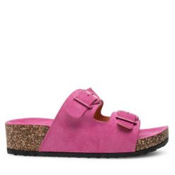 Klapki Clara Barson. Czerwone klapki damskie Clara Barson, bez wzorów, bez obcasa, bez zapięcia. Za 55.99 zł.