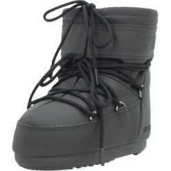 Buty MOON BOOT MB ICON LOW RUBBE Czarny. Czarne obuwie trekkingowe damskie Moon Boot, z syntetyku, bez zapięcia. Za 958.99 zł.
