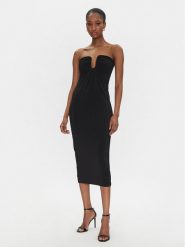 PINKO Sukienka koktajlowa 105021 A2GS Czarny Regular Fit. Czarne sukienki damskie Pinko, bez wzorów, z syntetyku, wizytowe, bez ramiączek. Za 889.99 zł.