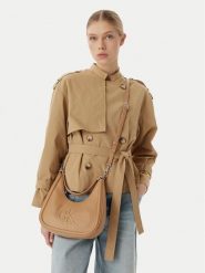 Calvin Klein Torebka Bold Ck Small Crescent LV04F3561G Beżowy. Brązowe torebki klasyczne damskie Calvin Klein, ze skóry, bez dodatków. Za 409.99 zł.