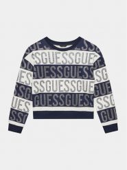 Guess Bluza J3YQ09 KAE30 Granatowy Regular Fit. Niebieskie bluzy dziewczęce Guess, z aplikacjami, z syntetyku, bez ramiączek, bez kaptura. Za 189.99 zł.