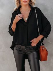 Milan Kiss Bluzka w kolorze czarnym rozmiar: XL. Czarne bluzki damskie Milan Kiss, xl, bez wzorów, bez kołnierzyka, bez ramiączek. Za 130.99 zł.