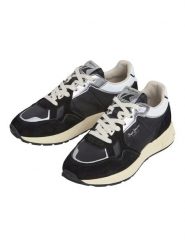 Pepe Jeans FOOTWEAR Skórzane sneakersy "Marlon" w kolorze srebrno-czarnym rozmiar: 38. Czarne obuwie sportowe damskie Pepe Jeans FOOTWEAR, z jeansu, bez zapięcia. Za 179.64 zł.