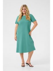 KAFFE curve Sukienka w kolorze turkusowym rozmiar: M. Niebieskie sukienki damskie KAFFE curve, bez wzorów, z bawełny, bez ramiączek. Za 78.99 zł.