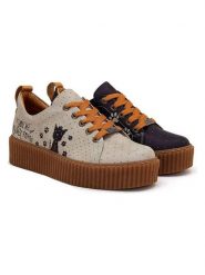 Goby Sneakersy w kolorze czarno-kremowym rozmiar: 39. Brązowe obuwie sportowe damskie Goby, bez zapięcia. Za 245.96 zł.