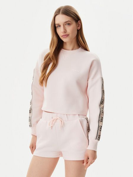 Guess Bluza V3BQ16 KB3P2 Różowy Regular Fit. Czerwone bluzy damskie Guess, s, z aplikacjami, z syntetyku, bez kaptura. Za 189.99 zł.
