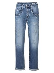 Herrlicher Dżinsy "Shyra" - Tapered fit - w kolorze niebieskim rozmiar: W33. Niebieskie jeansy damskie Herrlicher, z podwyższonym stanem. Za 268.45 zł.