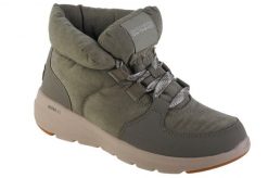 Buty zimowe damskie, Glacial Ultra - Trend Up. Zielone obuwie trekkingowe damskie Skechers, z materiału, przed kolano, bez zapięcia. Za 279.99 zł.