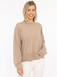 Zwillingsherz Kaszmirowy sweter w kolorze beżowym rozmiar: M. Brązowe swetry klasyczne damskie Zwillingsherz, m, z kaszmiru, bez kołnierzyka. Za 549.06 zł.