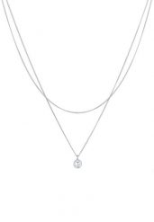 Elli Damski wisiorek z pasjansem i kryształem cyrkonii w srebrze próby 925 Sterling Silver Naszyjniki 1 ct. Szare naszyjniki damskie Elli, z cyrkonią, srebrne. Za 211.64 zł.