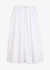 Spódnica midi z czystej bawełny. Białe spódnice damskie bonprix, bez wzorów, z bawełny, midi. Za 139.99 zł.