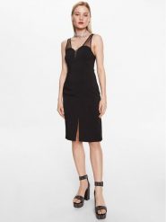 Kontatto Sukienka koktajlowa NO1013 Czarny Slim Fit. Czarne sukienki damskie Kontatto, bez wzorów, z syntetyku, wizytowe, bez ramiączek. Za 269.99 zł.