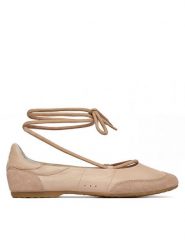 Patrizia Pepe Baleriny 8Z0123/L150-R874 Beżowy. Brązowe balerinki damskie Patrizia Pepe, bez wzorów, ze skóry. Za 919.99 zł.