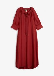 Sukienka tunikowa z lejącej wiskozy. Czarne sukienki damskie bonprix, bez wzorów, z wiskozy, bez ramiączek. Za 142.99 zł.