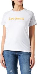 LEE RAGLAN TEE DAMSKI T-SHIRT KOSZULKA Z KRÓTKIM RĘKAWEM LOGO BRIGHT WHITE L43NEHLJ 112109703. Białe bluzki damskie Lee, l, bez wzorów, bez kołnierzyka, bez ramiączek. Za 69.99 zł.