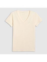 4F Koszulka w kolorze kremowym rozmiar: S. Brązowe bluzki damskie 4F, s, bez wzorów, bez kołnierzyka, bez ramiączek. Za 39.12 zł.