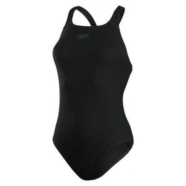 Damski jednoczęściowy kostium kąpielowy Speedo Eco+ Medalist. Czarne stroje jednoczęściowe Speedo, bez wzorów. Za 179.99 zł.
