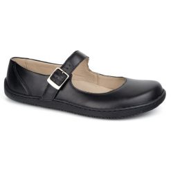 Baleriny barefoot damskie Olivier 1286 z klamerką czarne. Czarne balerinki damskie bez wzorów, ze skóry. Za 468.83 zł.