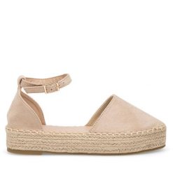 Espadryle DeeZee. Brązowe espadryle damskie DeeZee, bez wzorów, bez obcasa. Za 99.99 zł.