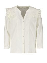 Garcia Bluzka w kolorze białym rozmiar: L. Białe bluzki damskie Garcia, l, bez wzorów, z bawełny, bez kołnierzyka, bez ramiączek. Za 69.75 zł.