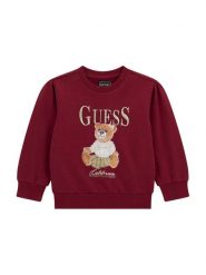 Guess Bluza K5BQ00 KAX74 Czerwony Regular Fit. Czerwone bluzy dziewczęce Guess, z aplikacjami, z bawełny, bez ramiączek, bez kaptura. Za 175.00 zł.