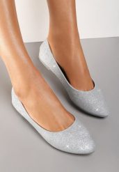 Srebrne Balerinki Sophope. Szare balerinki damskie Renee, bez wzorów. Za 69.99 zł.