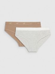 4F Bielizna figi (2-pack) damskie - multikolor M. Figi 4F, bez wzorów. W wyprzedaży za 39.99 zł.