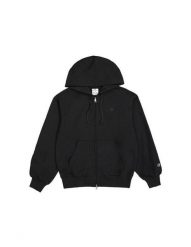 Bluza damska Champion Full Zip Hoodie Sweatshirt 117787. Czarne bluzy damskie Champion, xs, bez wzorów, z bawełny, bez kaptura. Za 216.99 zł.